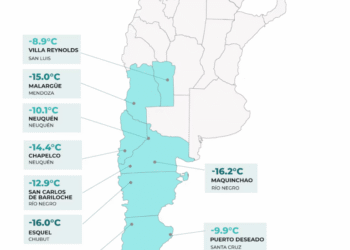 Las ciudades más frías de Argentina este martes 11 de agosto