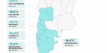 Las ciudades más frías de Argentina este martes 11 de agosto