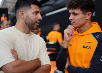 El ácido comentario de Kun Agüero a Lando Norris tras las críticas al piloto argentino por el choque en Bakú